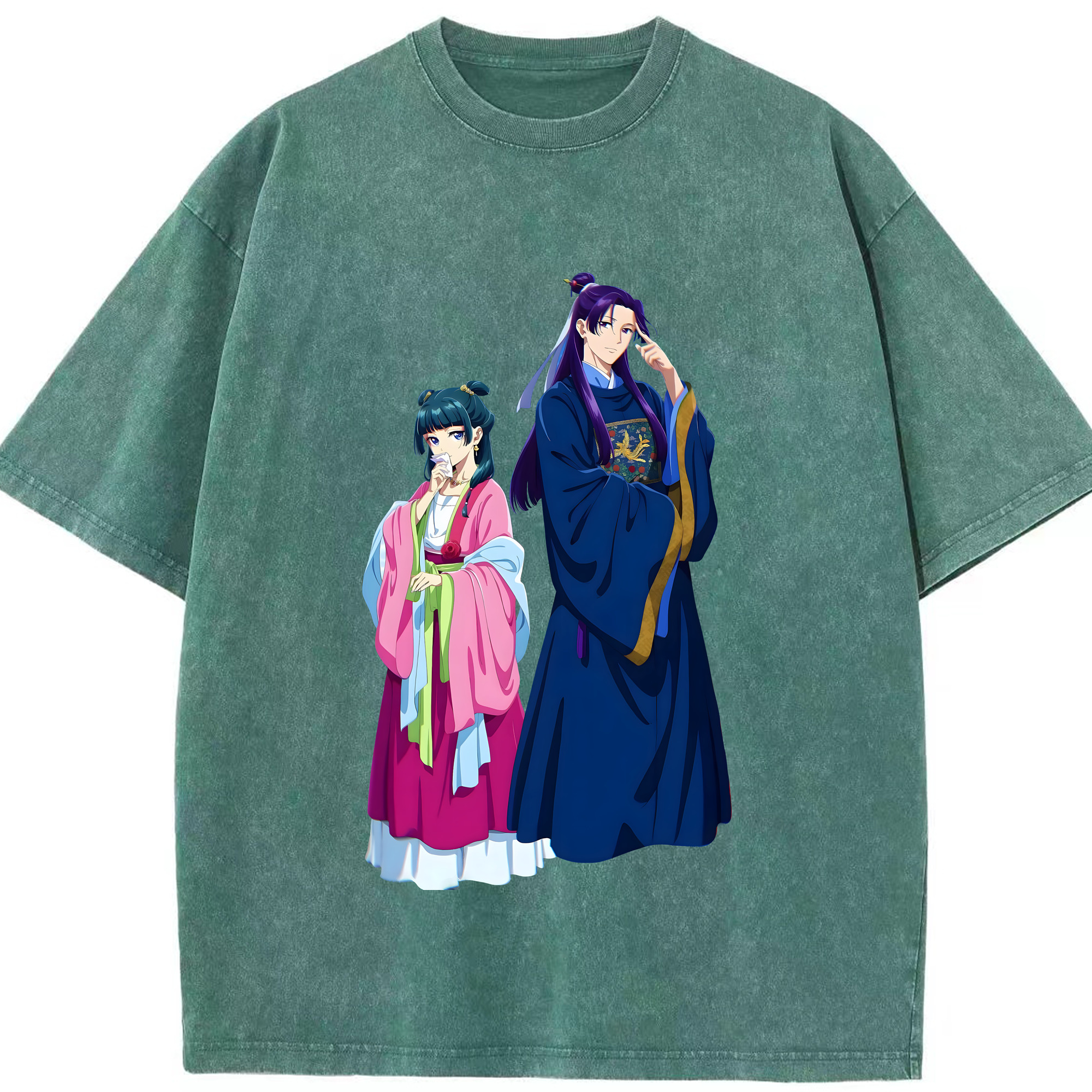 （画像用） 薬屋のひとりごと The Apothecary Diaries 綿100% ヴィンテージ風 半袖Tシャツ（フロントプリント）